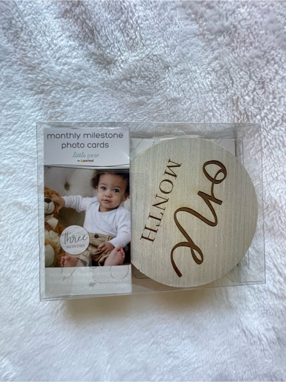 Monthly Milestone Photo Cards - Neutral Wood Tone